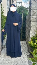 Verda Balon Kol Şifon Abaya
